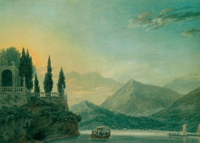 Isola Bella, Lago Maggiore, bij schemering door John Robert Cozens